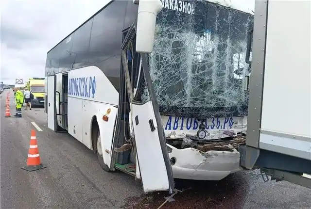 В аварии с рейсовым автобусом в Воронежской области пострадали водитель и 11 пассажиров